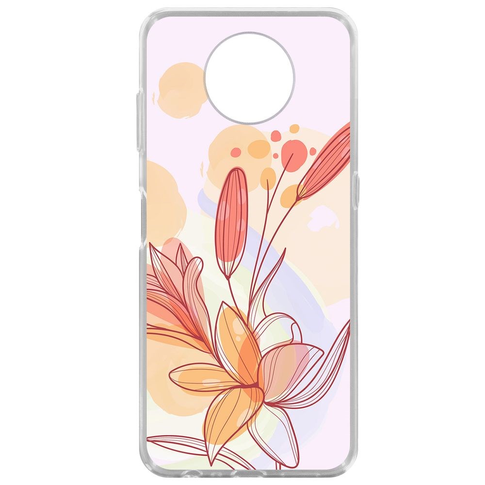 

Чехол-накладка Krutoff Clear Case Фантазия для Nokia G10, Прозрачный
