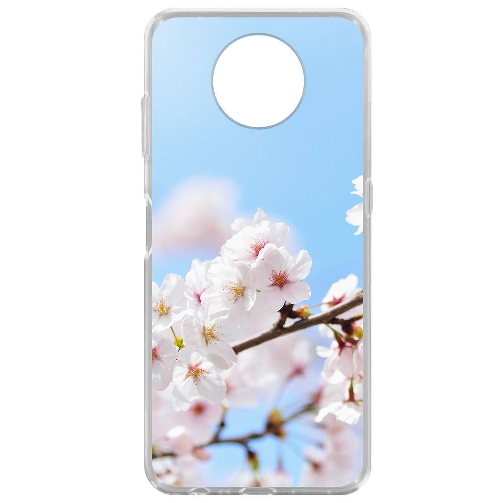 

Чехол-накладка Krutoff Clear Case Цветение для Nokia G10, Прозрачный