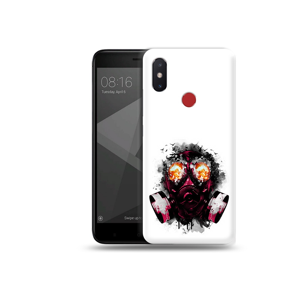 

Чехол MyPads Tocco для Xiaomi Mi 8 SE красный противогаз (PT113500.331.412), Прозрачный, Tocco