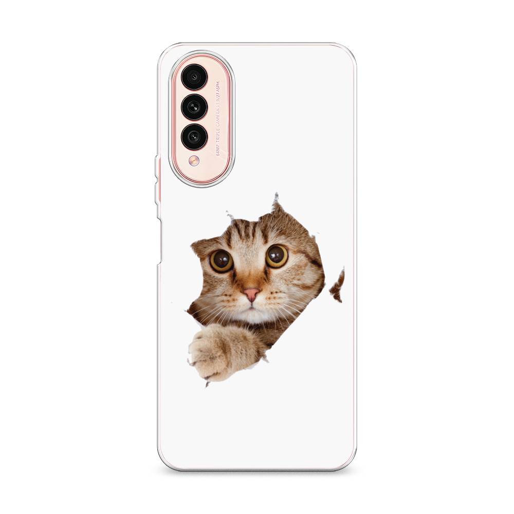 

Чехол на Wiko T50 "Кот и бумага", Белый;коричневый, 3400350-1