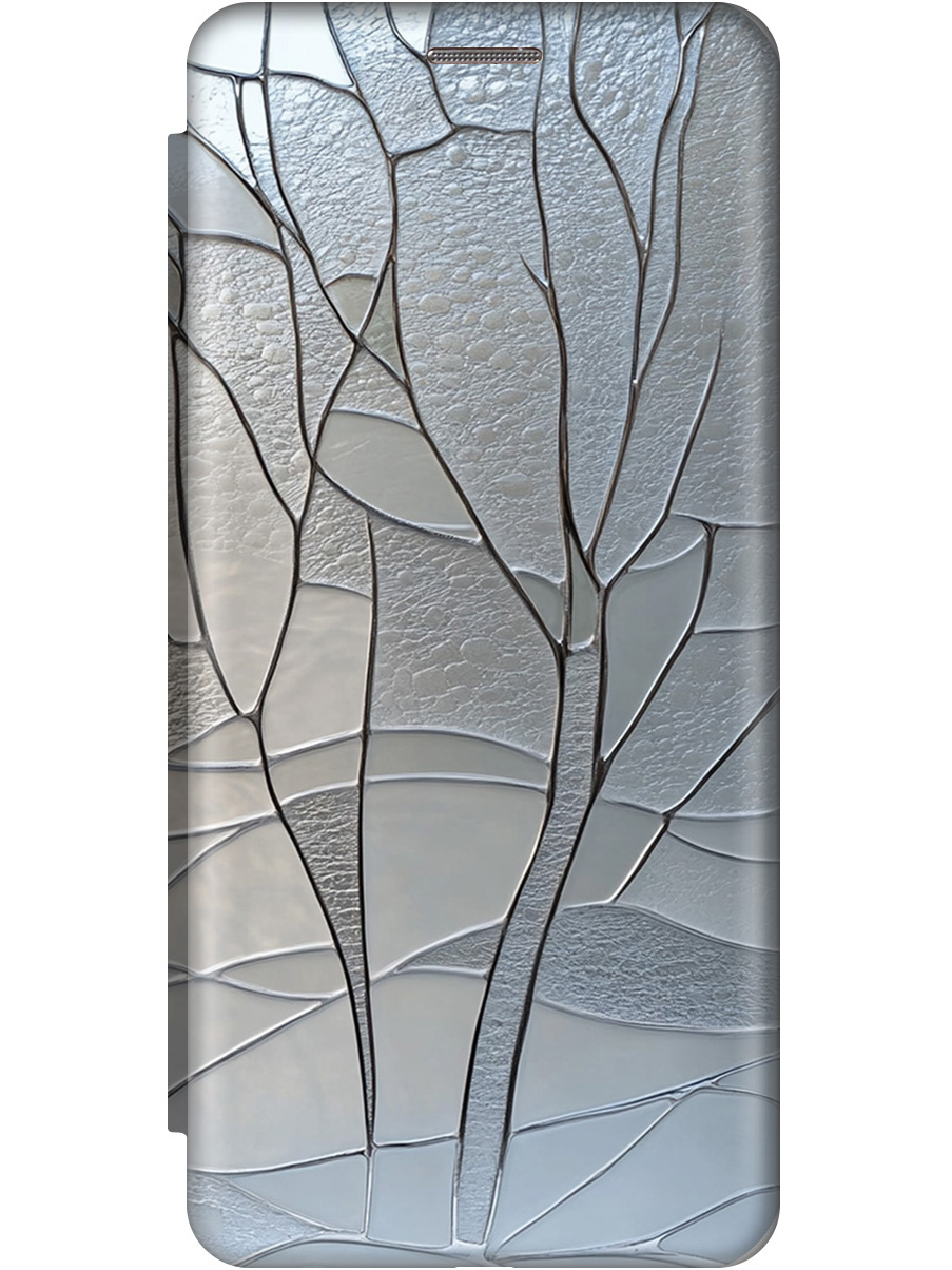 

Чехол-книжка на Apple iPhone 14 с принтом "Зимние деревья" золотой, Серый;золотистый, 745400541