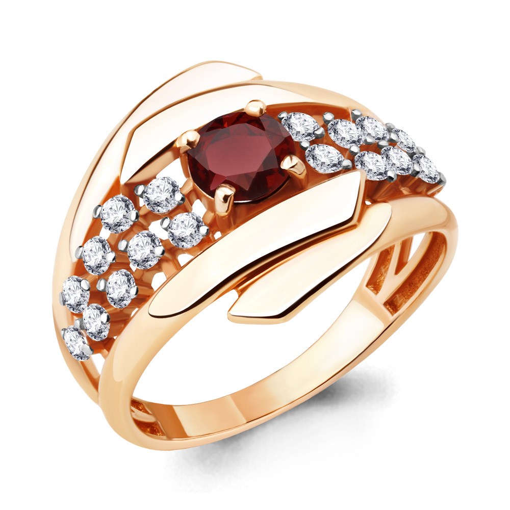 Кольцо из серебра р. 17,5 AQUAMARINE 6583503А_925_з