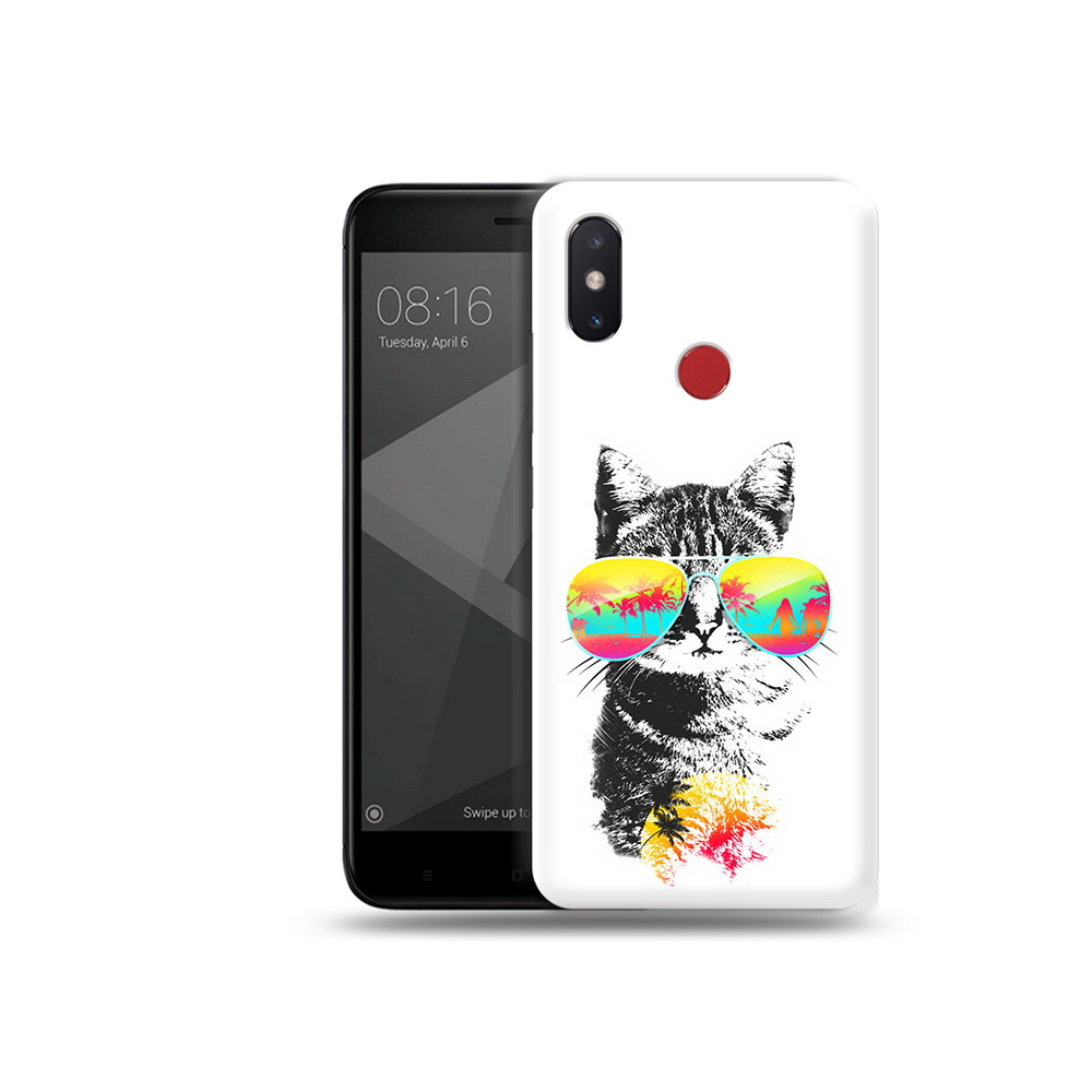 

Чехол MyPads Tocco для Xiaomi Mi 8 SE крутой кот (PT113500.331.425), Прозрачный, Tocco