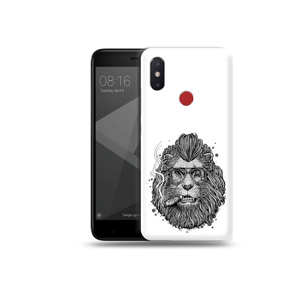 

Чехол MyPads Tocco для Xiaomi Mi 8 SE курящий лев (PT113500.331.432), Прозрачный, Tocco