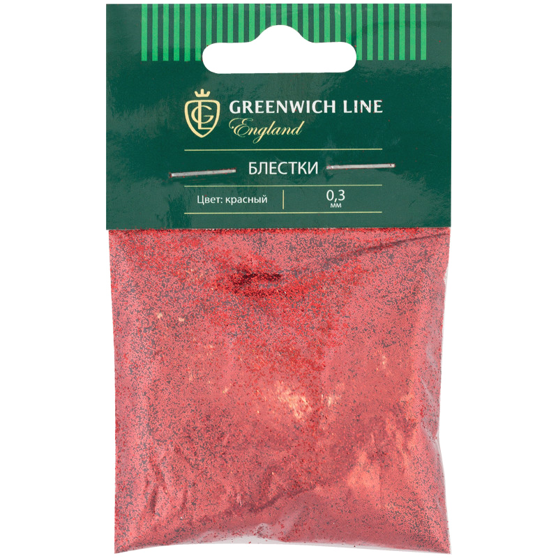 

Блестки декоративные Greenwich Line , 0,3 мм, 20 грамм, красные Greenwich Line DG_22014
