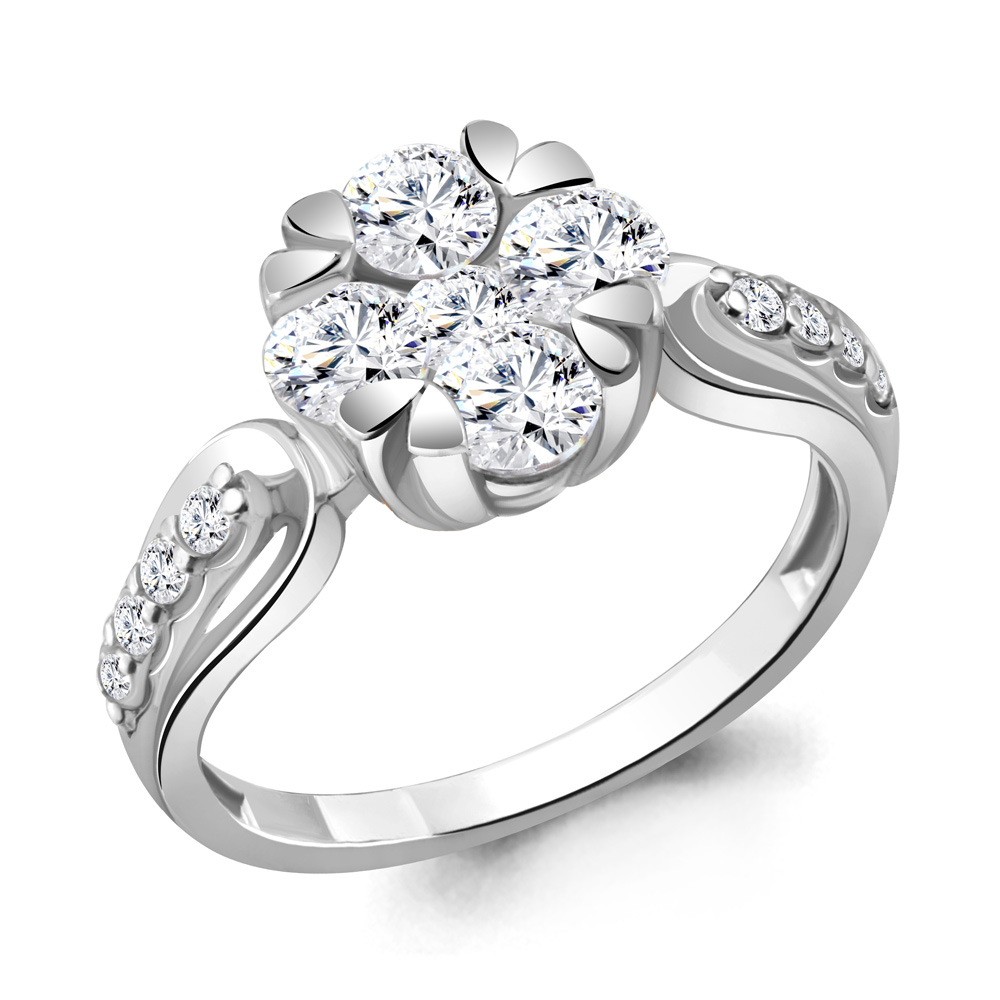 

Кольцо из серебра р. 16,5 AQUAMARINE 68619А_925_р, 68619А_925_р