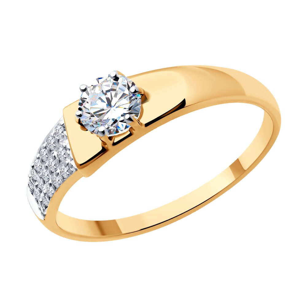 

Кольцо из золота р. 17 Diamant 51-110-02193-1, фианит, 51-110-02193-1