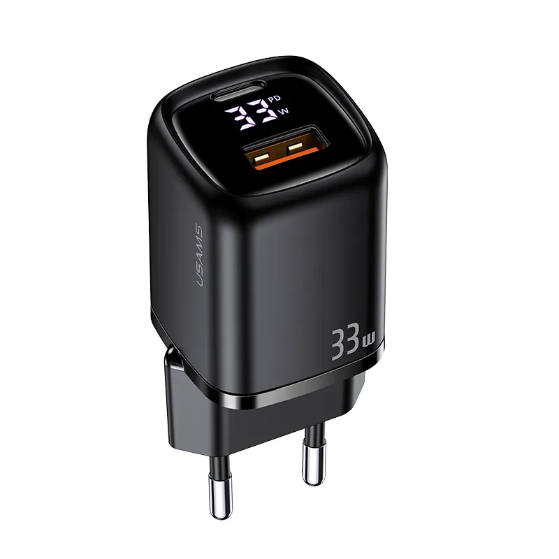 

Сетевое зарядное устройство USAMS US-CC152 type-c 2xUSB 3 А черный, US-CC152