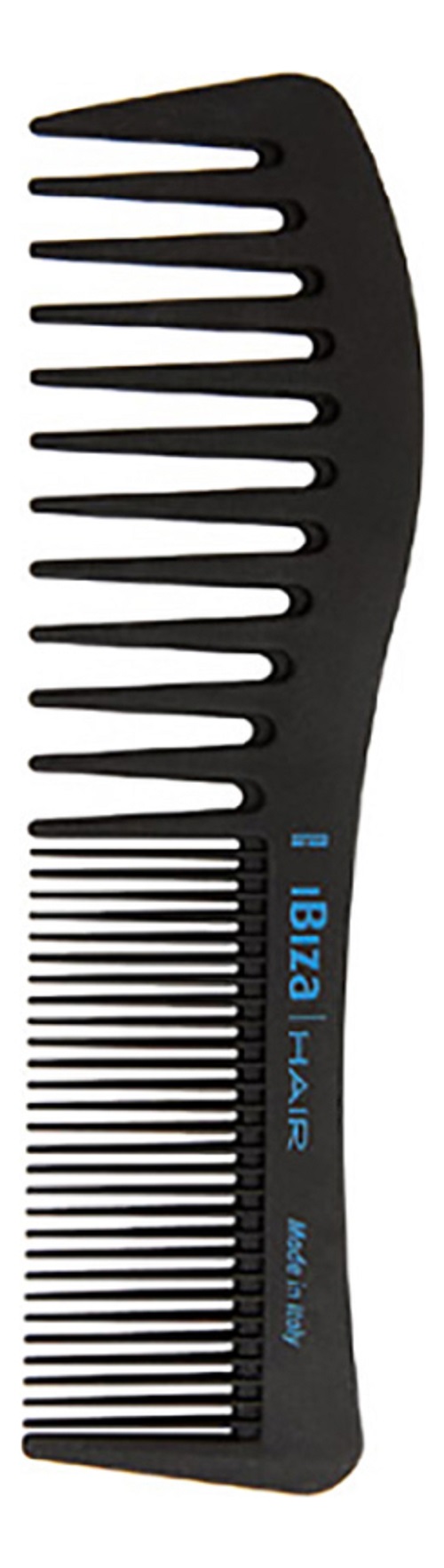 Карбоновая расческа для волос Ibiza Hair Carbon Comb Wave волнистая расческа для стрижки и укладки карбоновая черная 21см