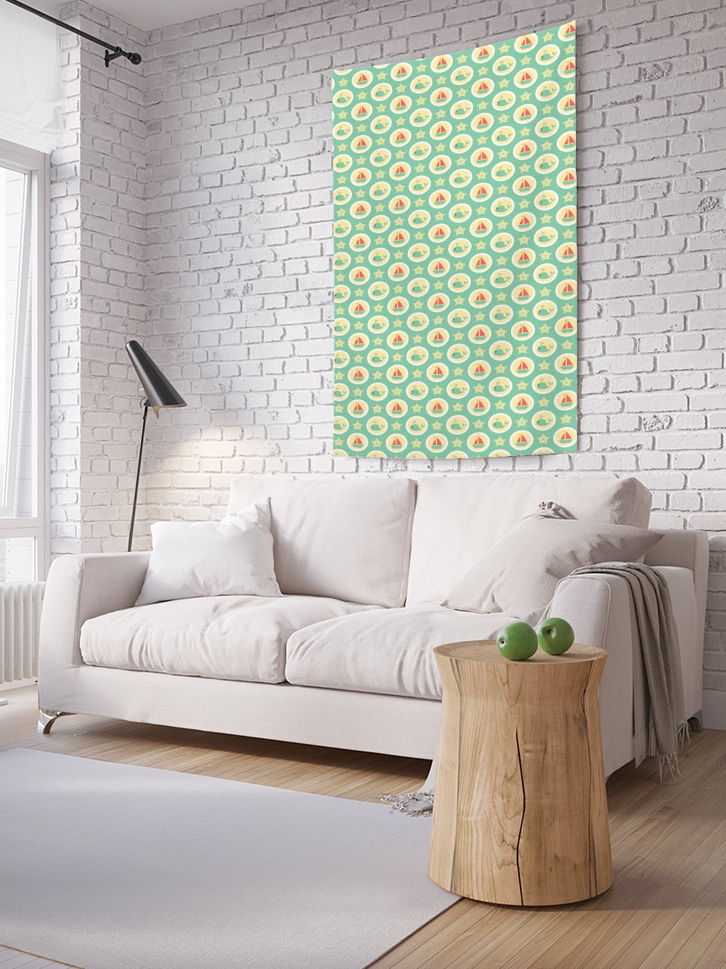 

Вертикальное фотопанно на стену JoyArty Кораблик и кит 150x200 см, Кораблик и кит