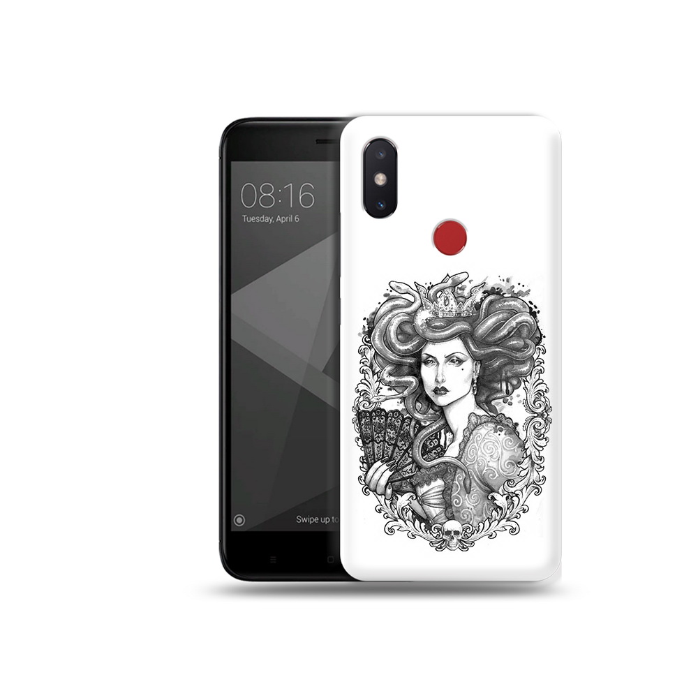 

Чехол MyPads Tocco для Xiaomi Mi 8 SE медуза черно белый (PT113500.331.472), Прозрачный, Tocco