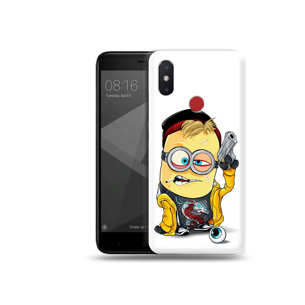 

Чехол MyPads Tocco для Xiaomi Mi 8 SE миньон бандит (PT113500.331.475), Прозрачный, Tocco