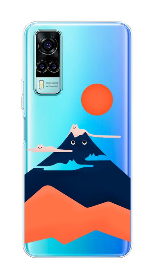

Чехол на Vivo Y31 "Кот-гора", Черный;оранжевый, 263750-4