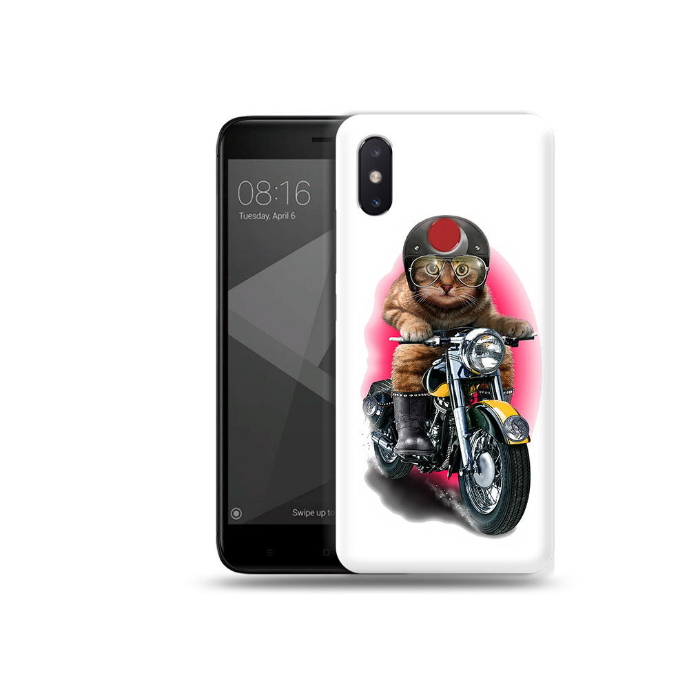 

Чехол MyPads Tocco для Xiaomi Mi 8 SE мото-кот (PT113500.331.485), Прозрачный, Tocco