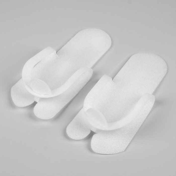 Тапочки одноразовые, 3 мм, цвет белый (25 пара) тапочки для всей семьи в анималистическом стиле