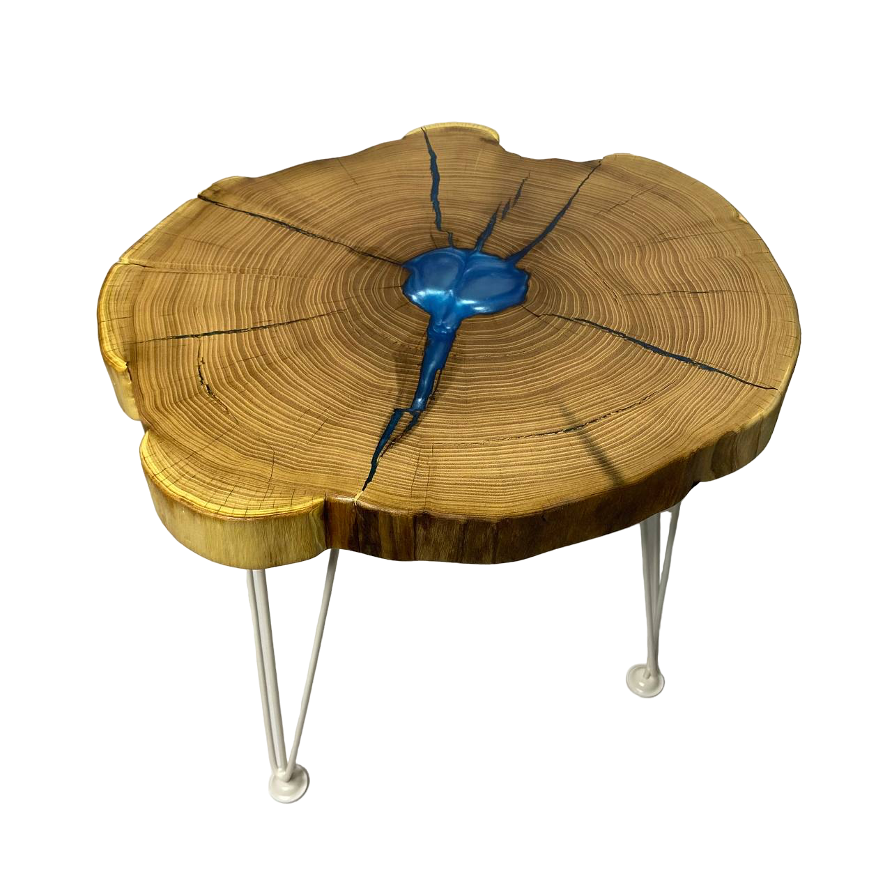 Журнальный стол из торцевого спила дерева Thunder cloud model 1 48х52х45 см