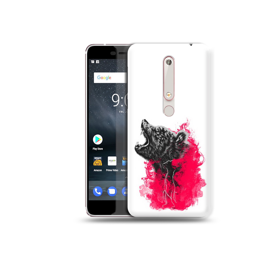 

Чехол MyPads Tocco для Nokia 6 медведь в дымке, Прозрачный, Tocco