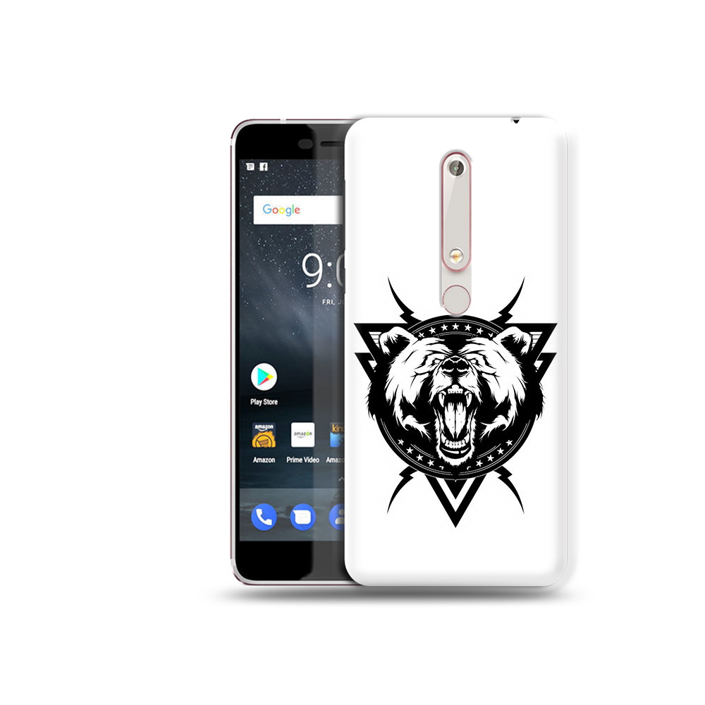 

Чехол MyPads Tocco для Nokia 6 медведь в треугольнике, Прозрачный, Tocco