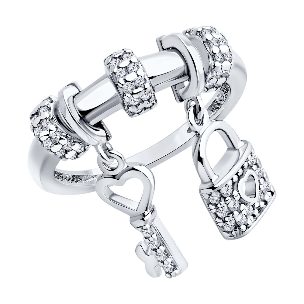 

Кольцо из серебра р. , SOKOLOV 94014094, фианит, 94014094