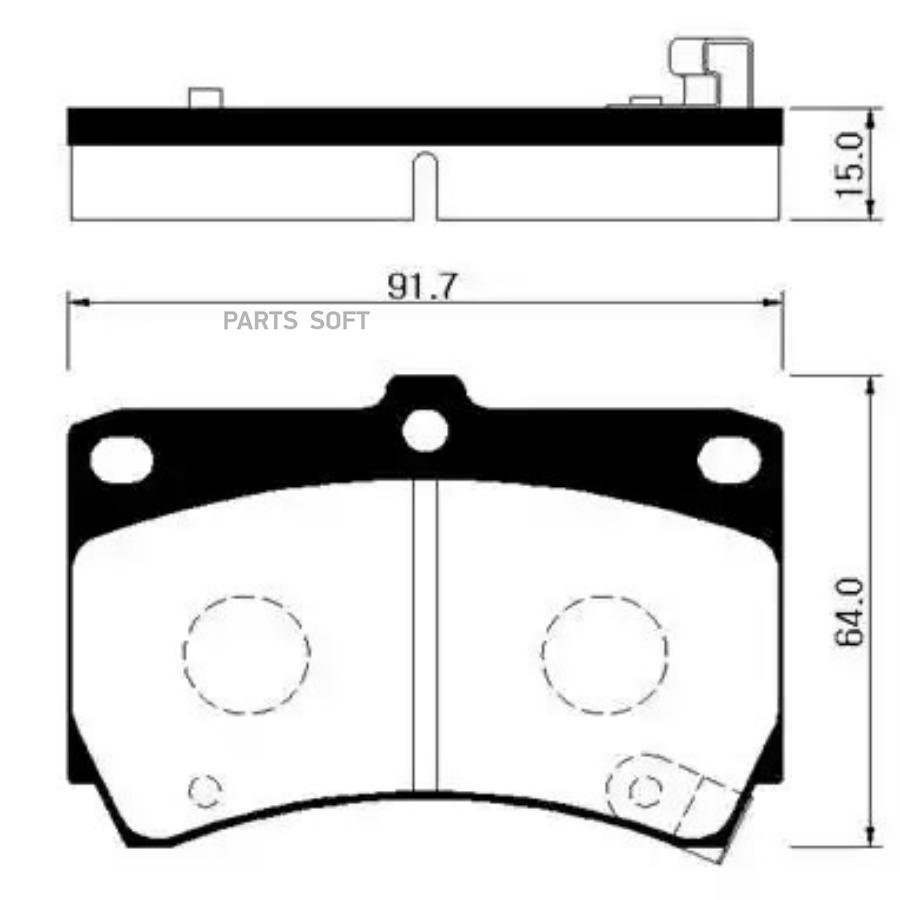 

Тормозные колодки HSB дисковые HP1002