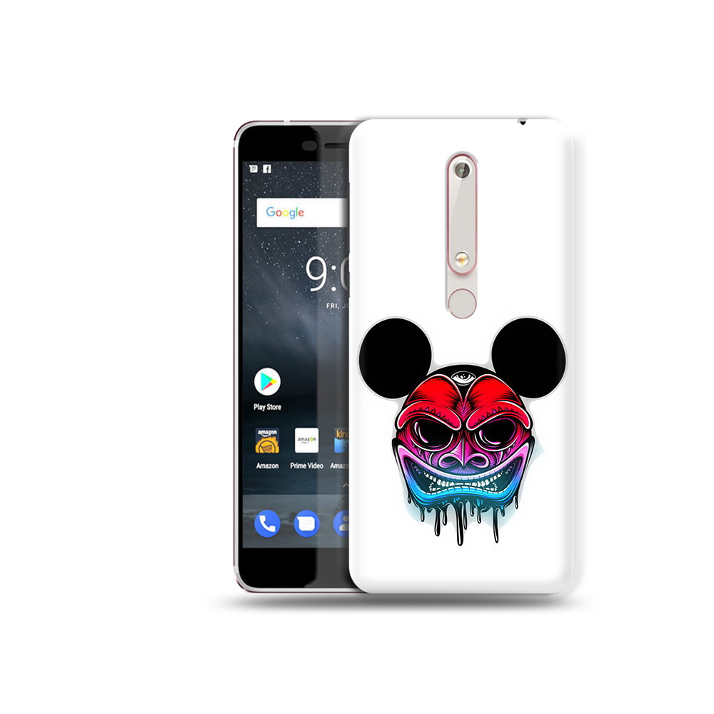 

Чехол MyPads Tocco для Nokia 6 микки в маске, Прозрачный, Tocco
