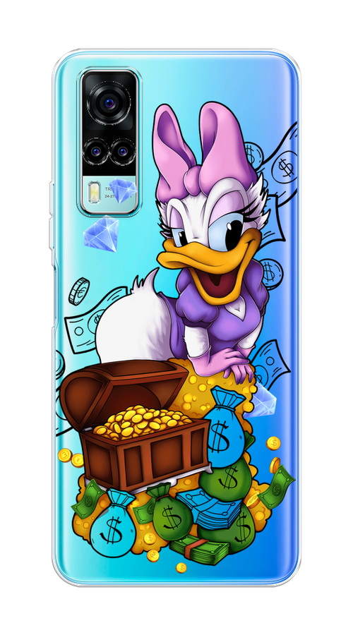 

Чехол на Vivo Y31 "Rich Daisy Duck", Коричневый;белый;фиолетовый, 263750-6