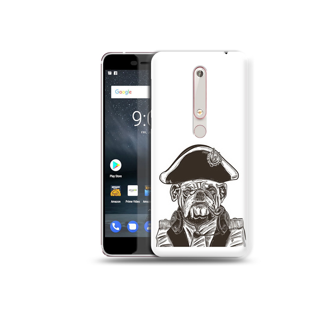 

Чехол MyPads Tocco для Nokia 6 мопс генерал, Прозрачный, Tocco