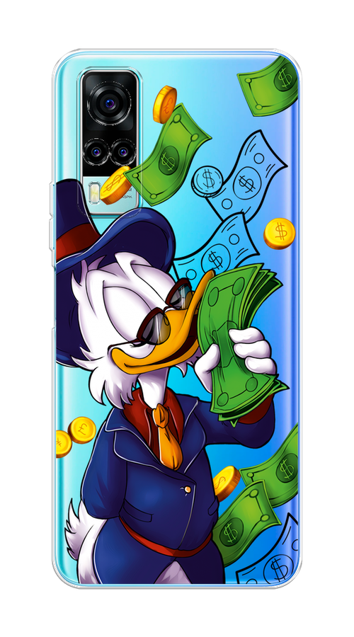 

Чехол на Vivo Y31 "Scrooge McDuck with Money", Синий;зеленый;белый, 263750-6