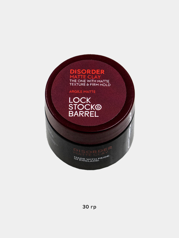 Ультраматовая глина для волос Lock Stock & Barrel Disorder Ultra Matte Clay мужская 30 г american crew глина для лица отшелушивающая очищающая acumen clay exfoliating cleanser