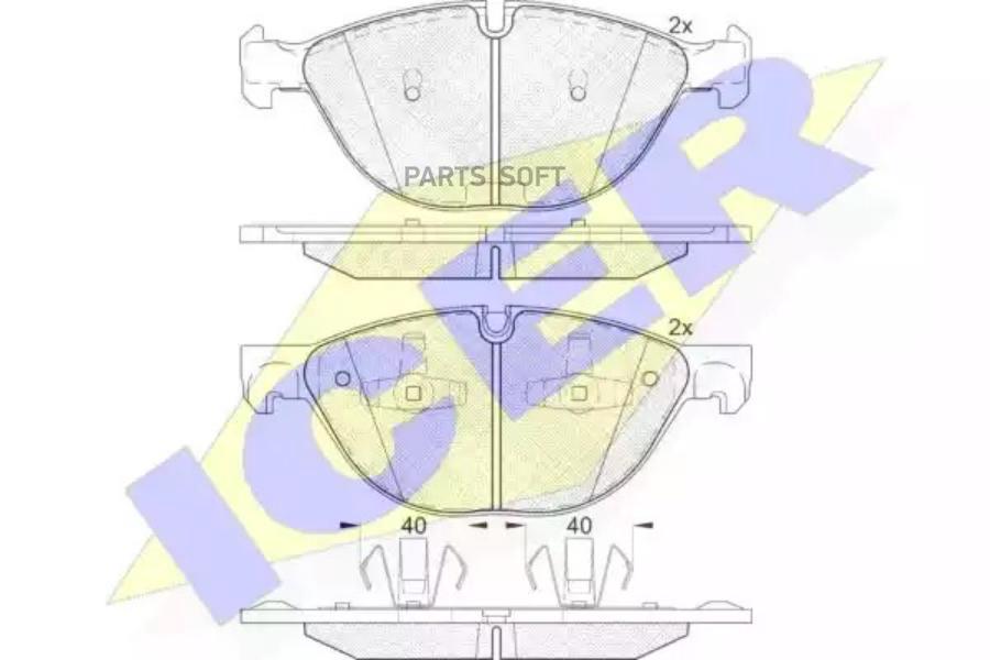 

Колодки Передние Bmw X5(E70)/X6(E71) All 07-> /Excl.M-Technik Icer 181905 Icer арт. 181905