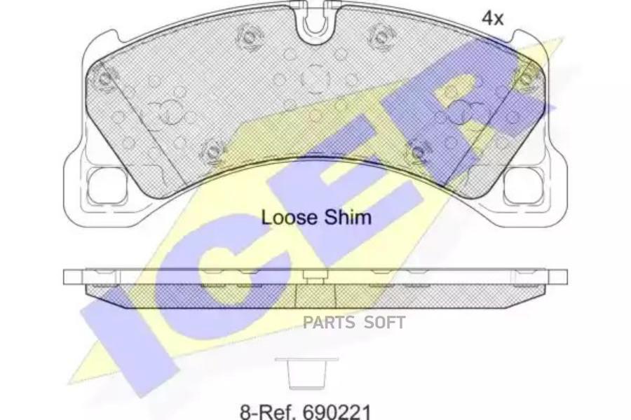 

Колодки Передние Porsche Cayenne Ii/Vw Touareg Ii/Type Brembo Icer 182206 Icer арт. 182206