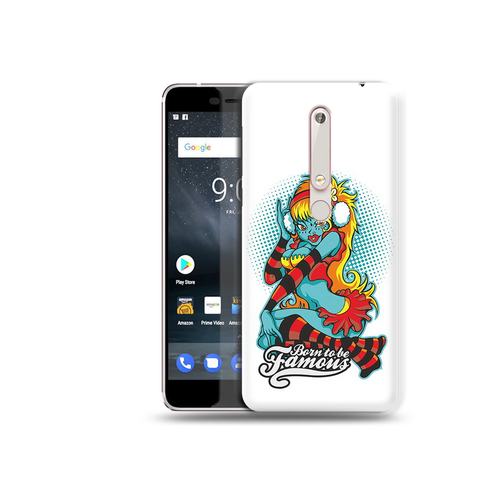 

Чехол MyPads Tocco для Nokia 6 нарисованная девушка в наушниках, Прозрачный, Tocco