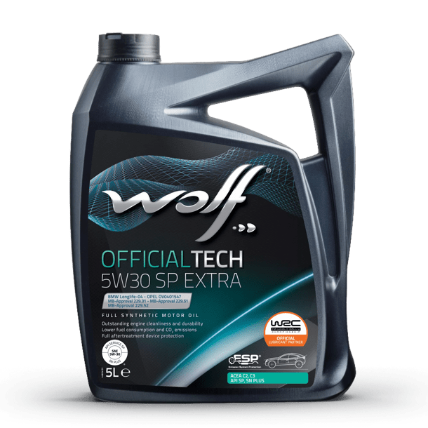 фото Масло моторное синтетическое officialtech 5w30 sp extra 5l wolf арт. 1049360