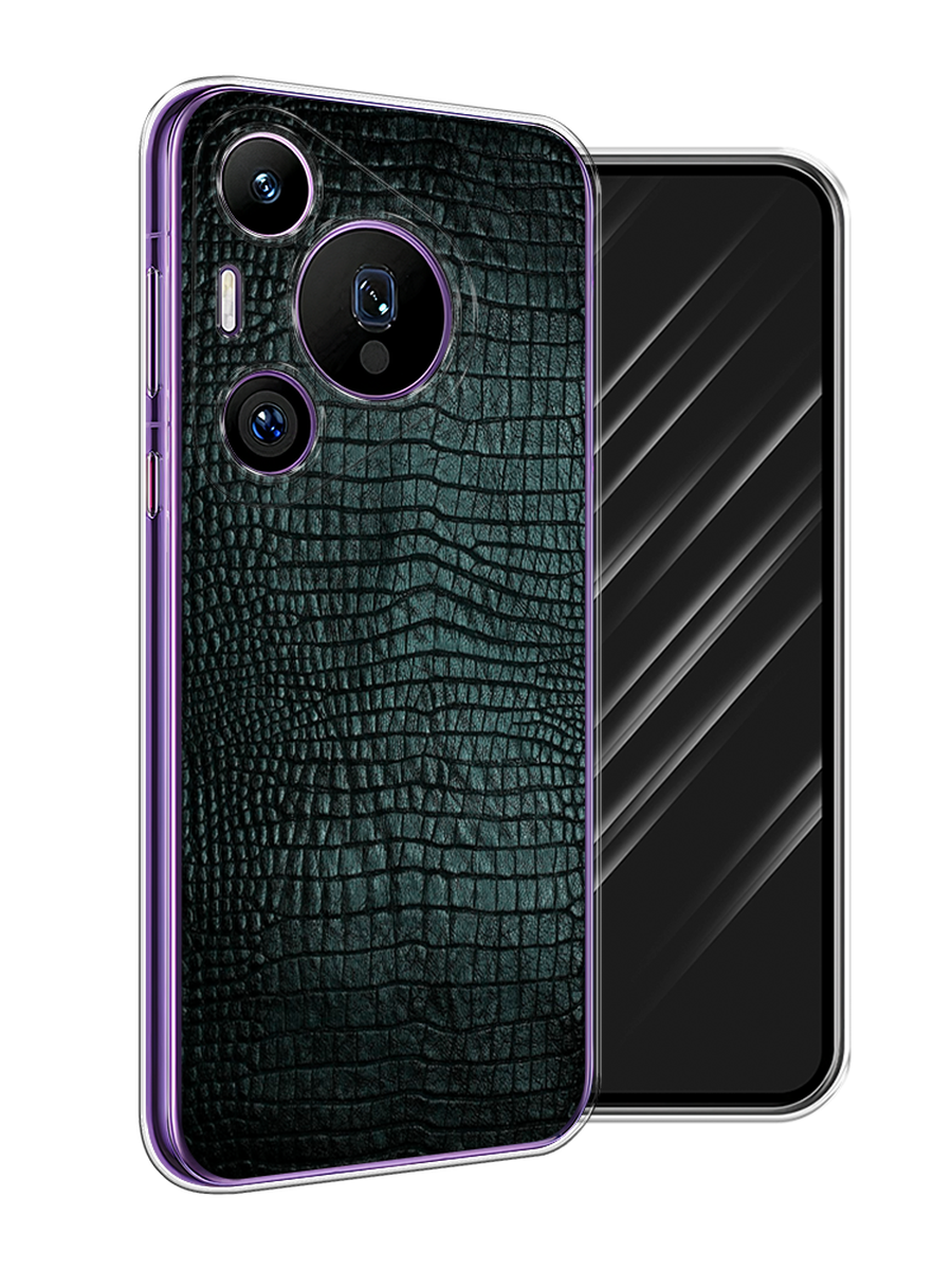 

Чехол Awog на Huawei Pura 70 Pro/70 Pro Plus "Черная змея", Черный;серый;голубой, 6124450-1