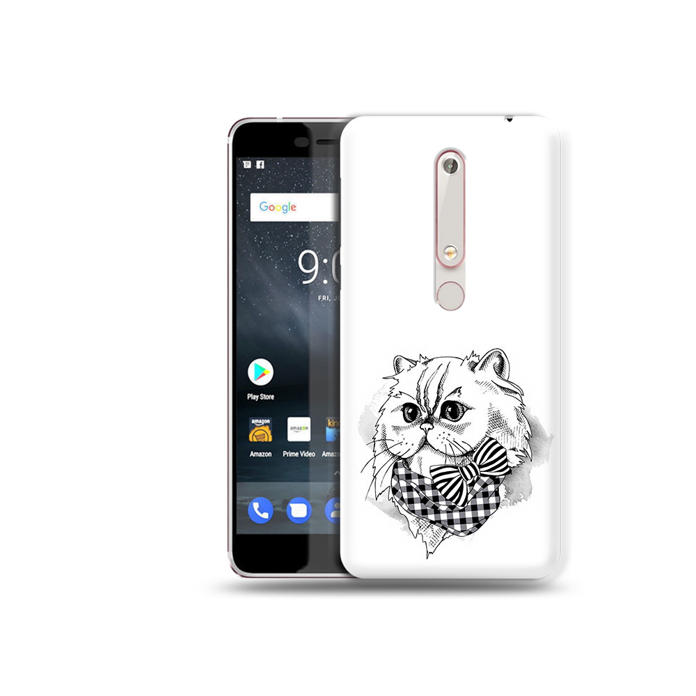 

Чехол MyPads Tocco для Nokia 6 нарисованная красивая кошечка, Прозрачный, Tocco