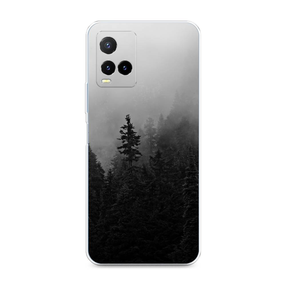 

Чехол для Vivo Y33s/Y21 "Туманный лес", Серый;черный, 265850-2