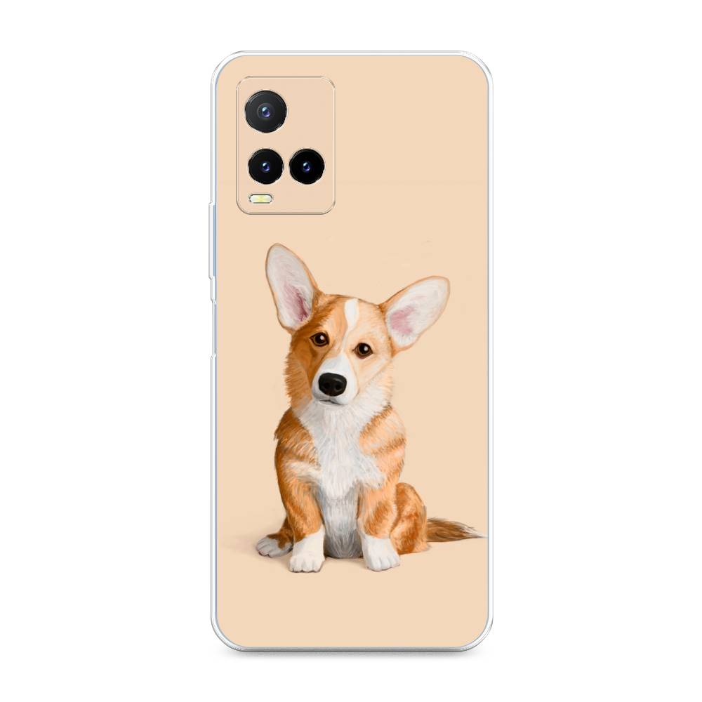 

Чехол для Vivo Y33s/Y21 "Грустный Корги", Коричневый;бежевый, 265850-1