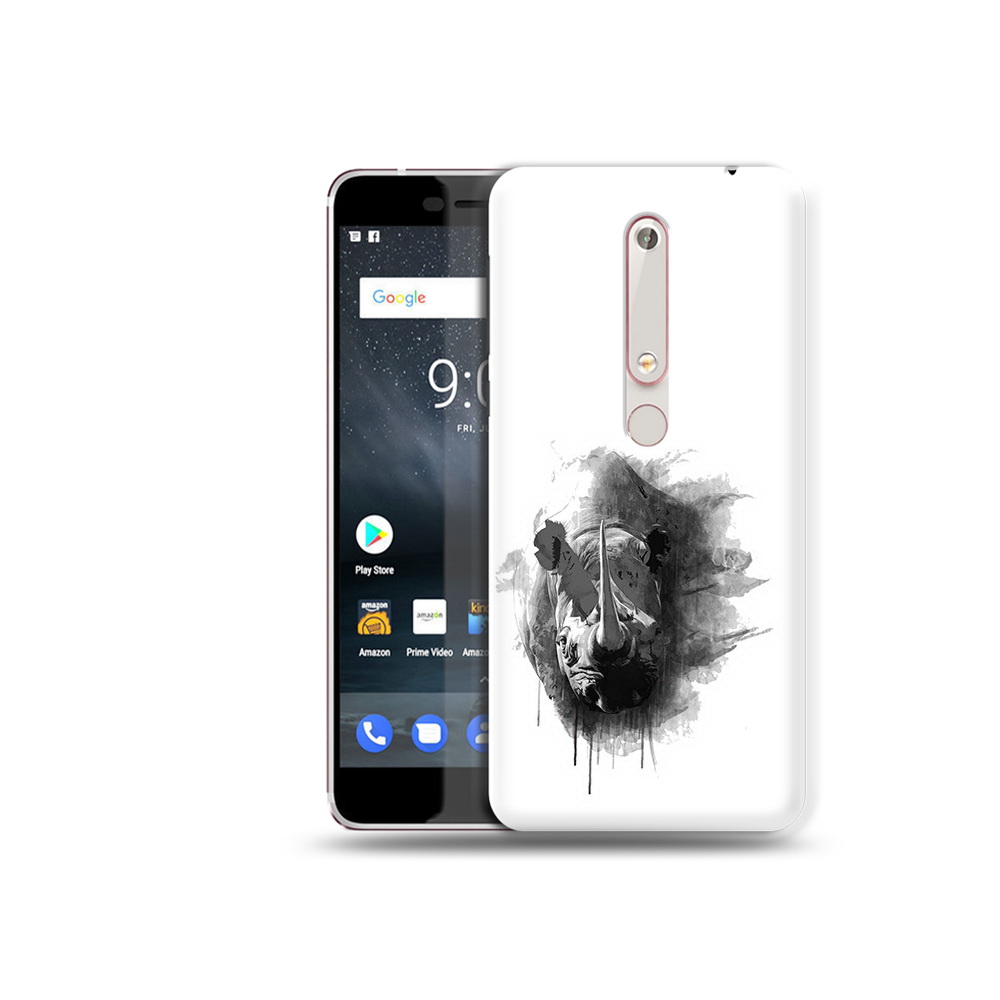 

Чехол MyPads Tocco для Nokia 6 носорог, Прозрачный, Tocco