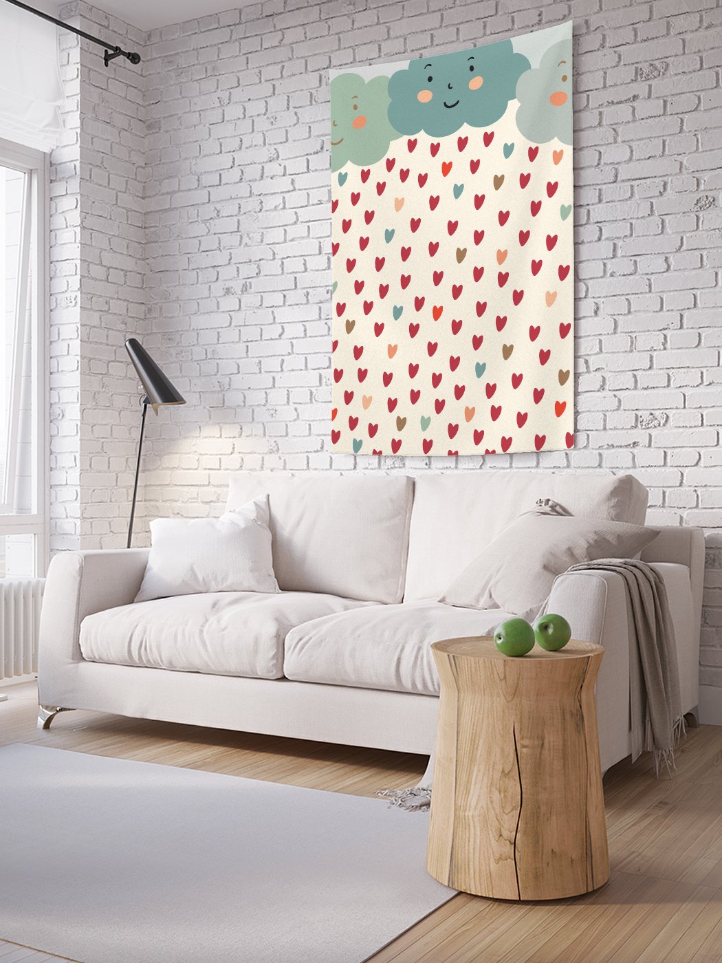 

Вертикальное фотопанно на стену JoyArty Сердечный дождь 150x200 см, Сердечный дождь
