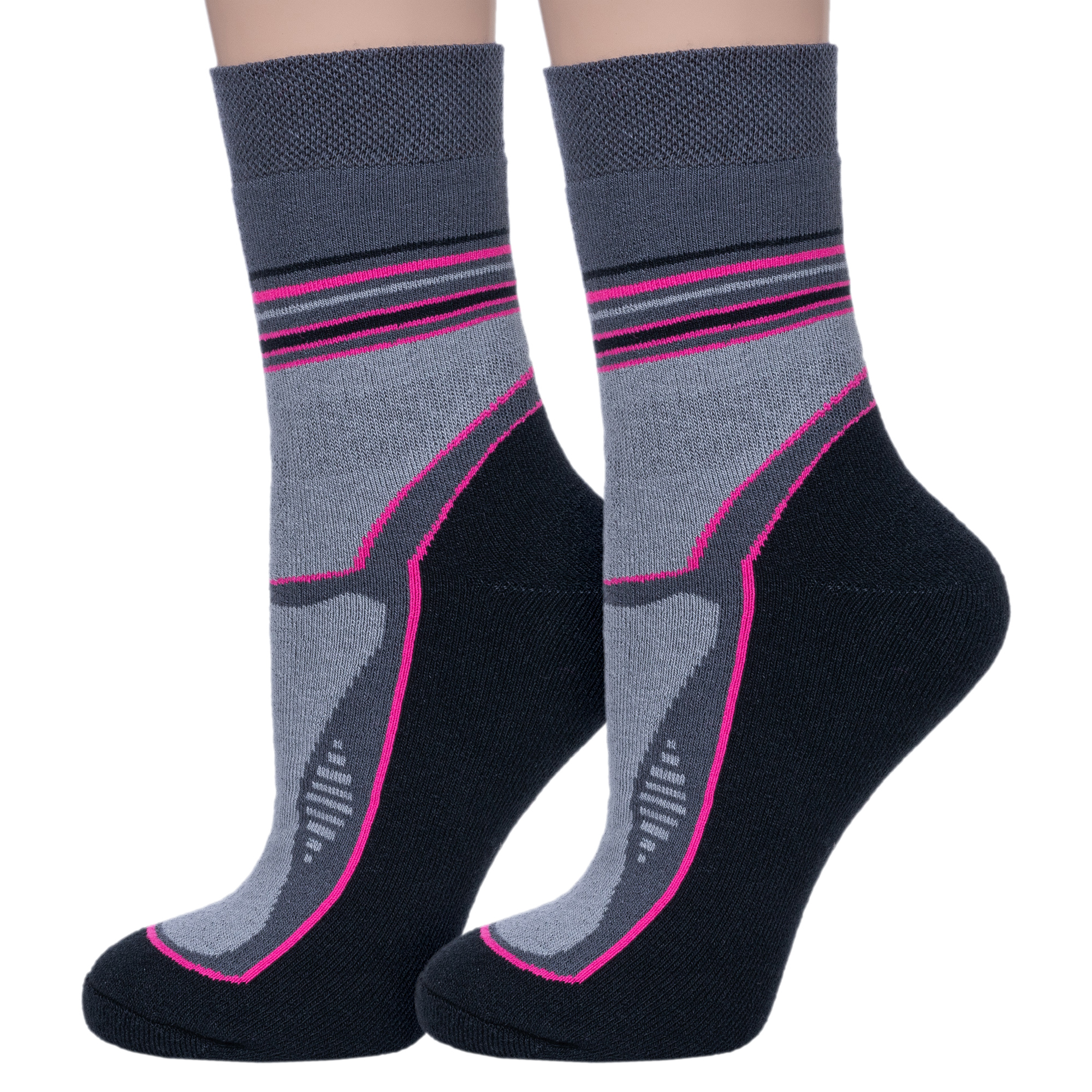 Комплект носков женских NOSMAG 2-22372T разноцветных 23-25