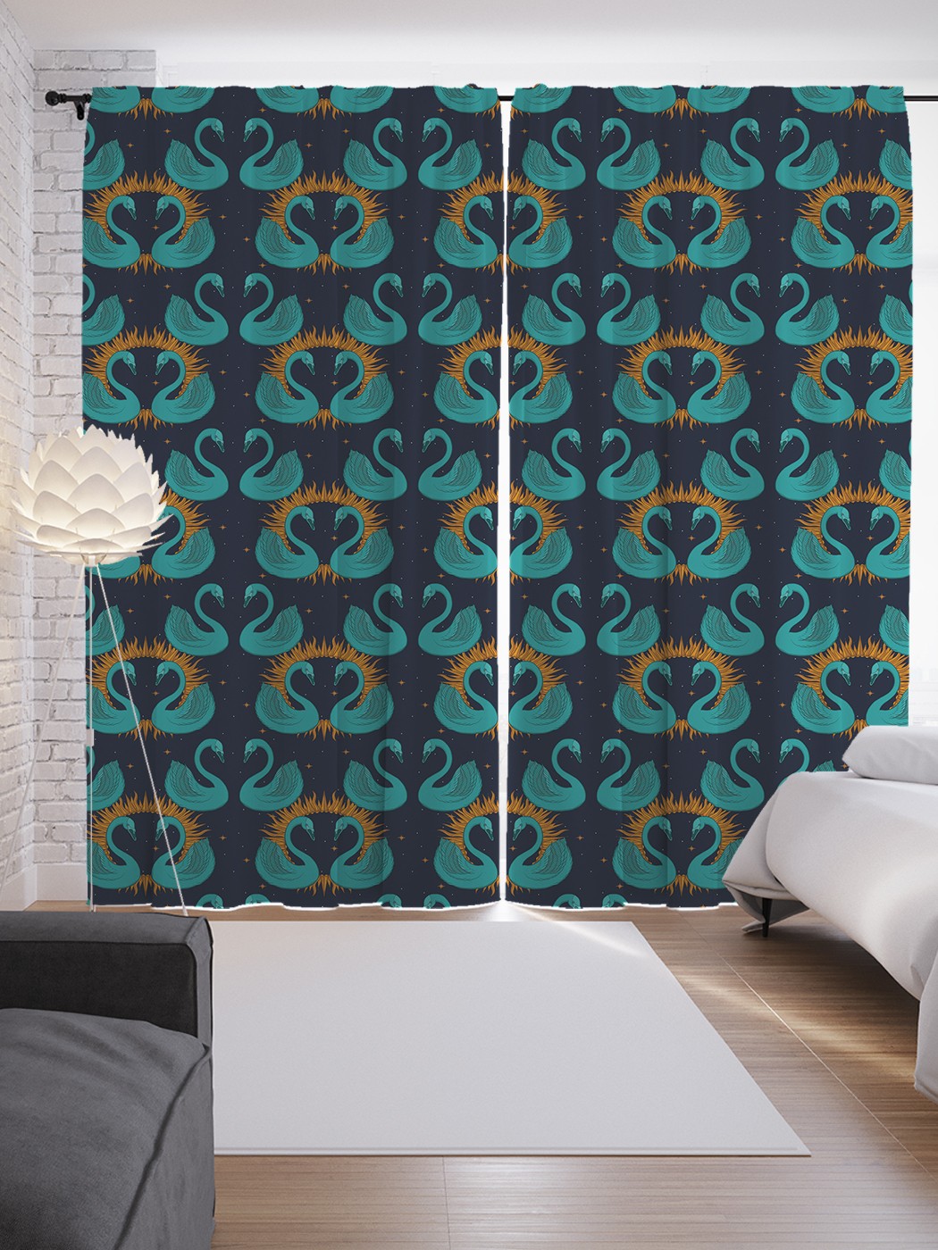 

Шторы с фотопечатью JoyArty "Водоплавающие птицы" из сатена, 290х265 см, Водоплавающие птицы