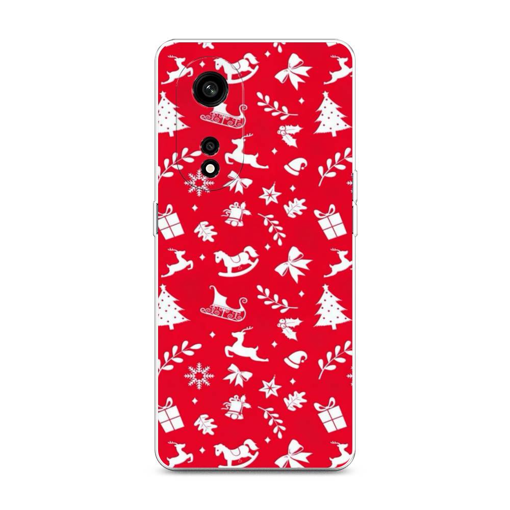 

Чехол для Oppo A1 Pro "Красный новогодний фон", Красный;белый, 2512250-5