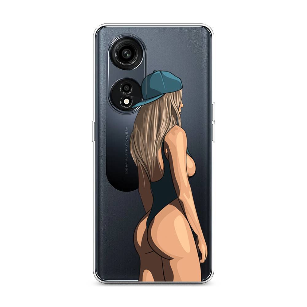 

Чехол для Oppo A1 Pro "Девушка в черном купальнике", Зеленый;бежевый;черный, 2512250-6