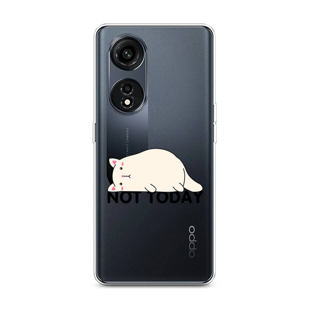 

Чехол на Oppo A1 Pro "Cat not today", Белый;розовый;черный, 2512250-1