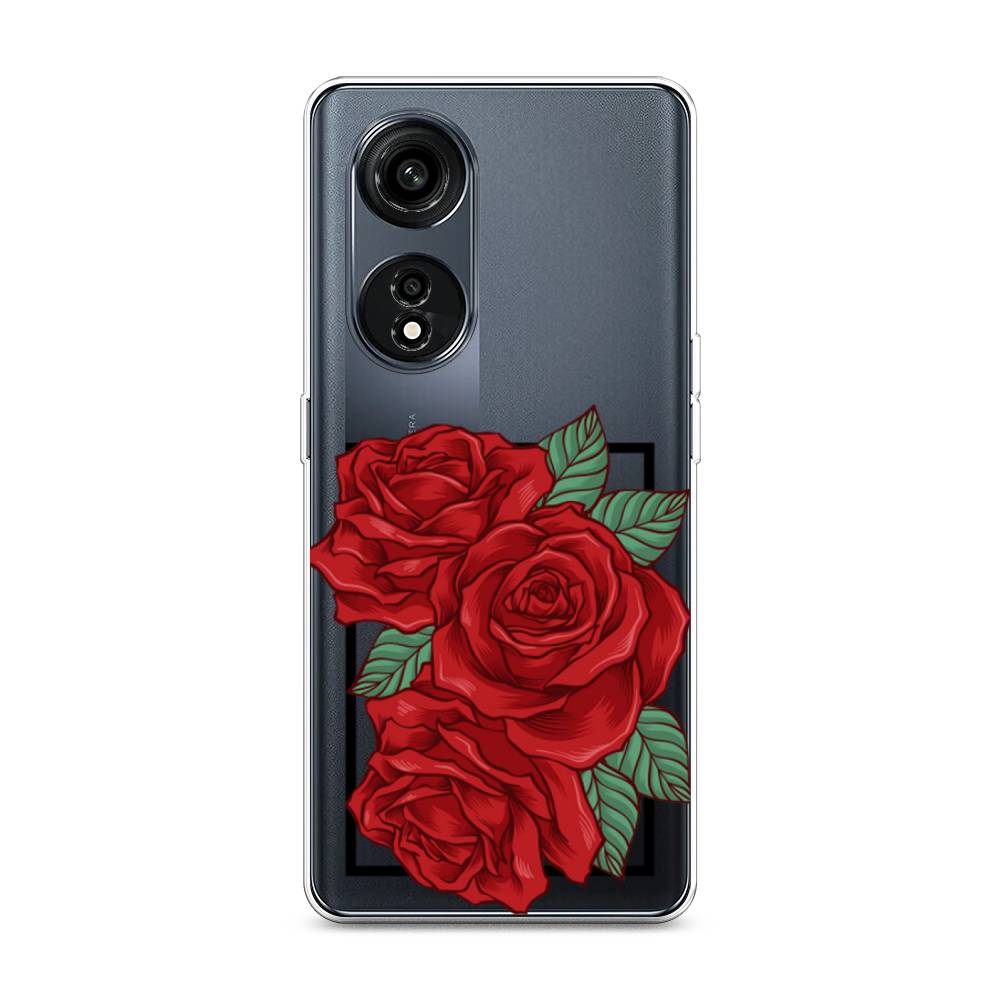 

Чехол для Oppo A1 Pro "Три алые розы", Красный, 2512250-2