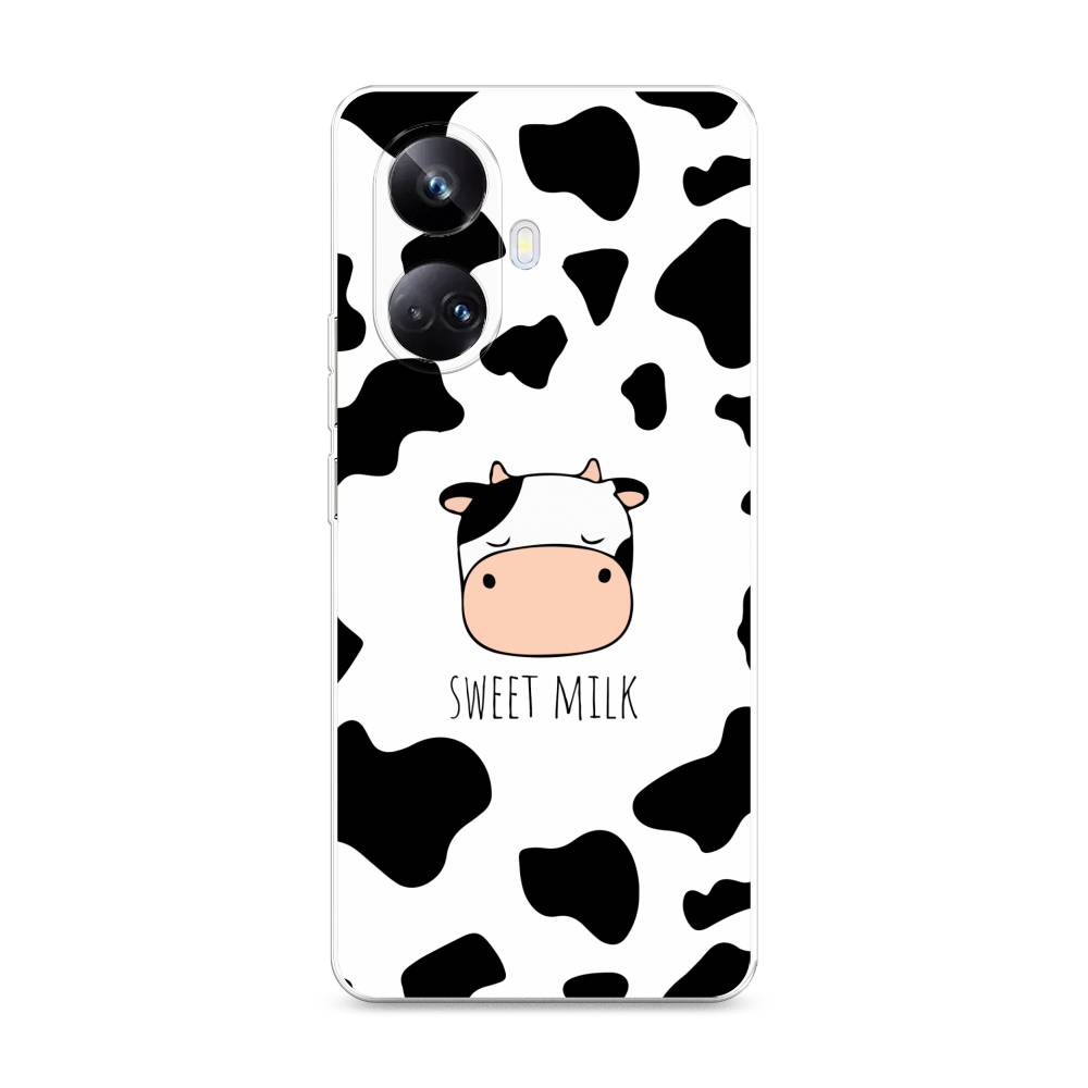 

Чехол на Realme 10 Pro+ "Sweet milk", Розовый;белый;черный, 2512350-1
