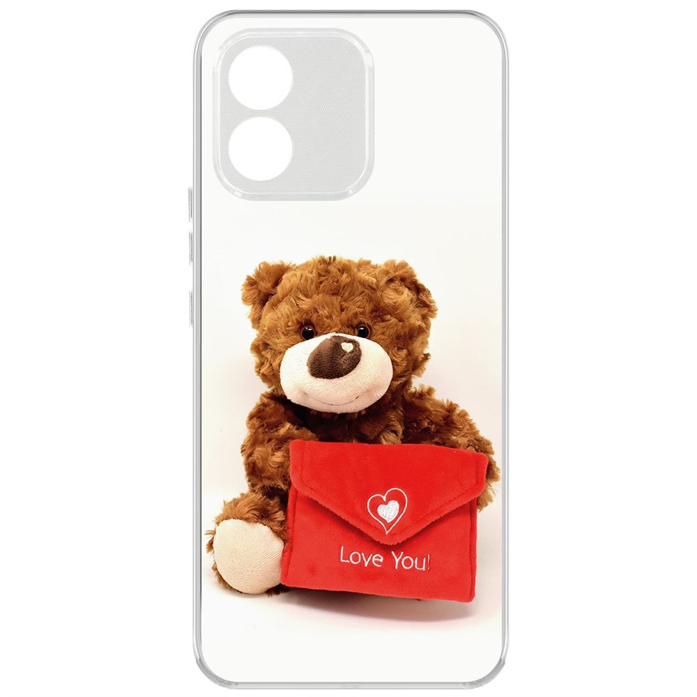 

Чехол-накладка Krutoff Clear Case Медвежонок тебя любит для Honor X5, Прозрачный
