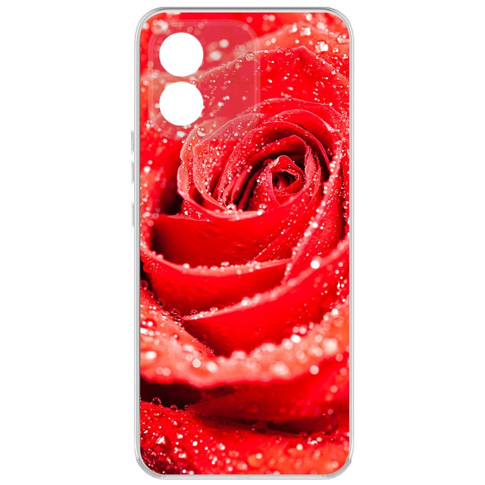 

Чехол-накладка Krutoff Clear Case Роза для Honor X5
