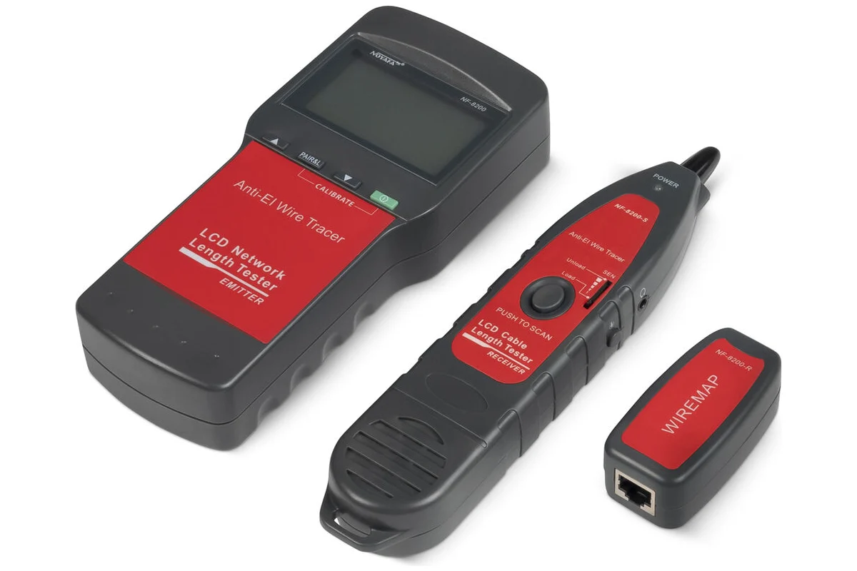 

Тестер для витой пары Cabeus (NF-8200) c LCD дисплеем и тон-генератором CT-LCD-RJ45-Scan