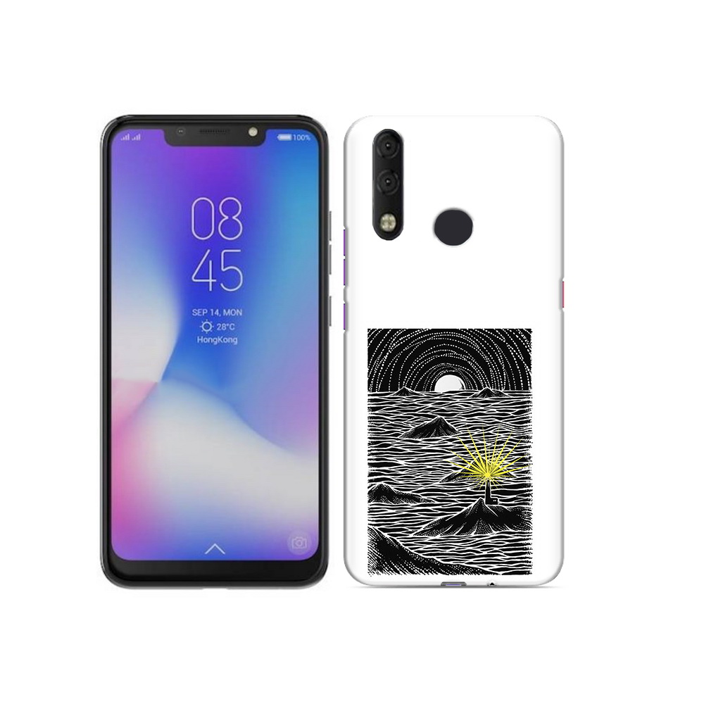 

Чехол MyPads Tocco для Tecno Camon 11 Pro маяк в черно белом море, Tocco